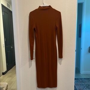 a new day Rust Long Sleeve Dress